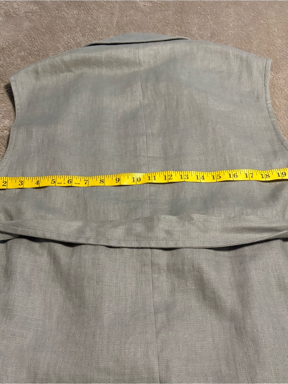 Zara 2-Piece Co-Ord Set Belted Vest Waistcoat S Wide Leg Pant Sage Size XS - Picture 5 of 14